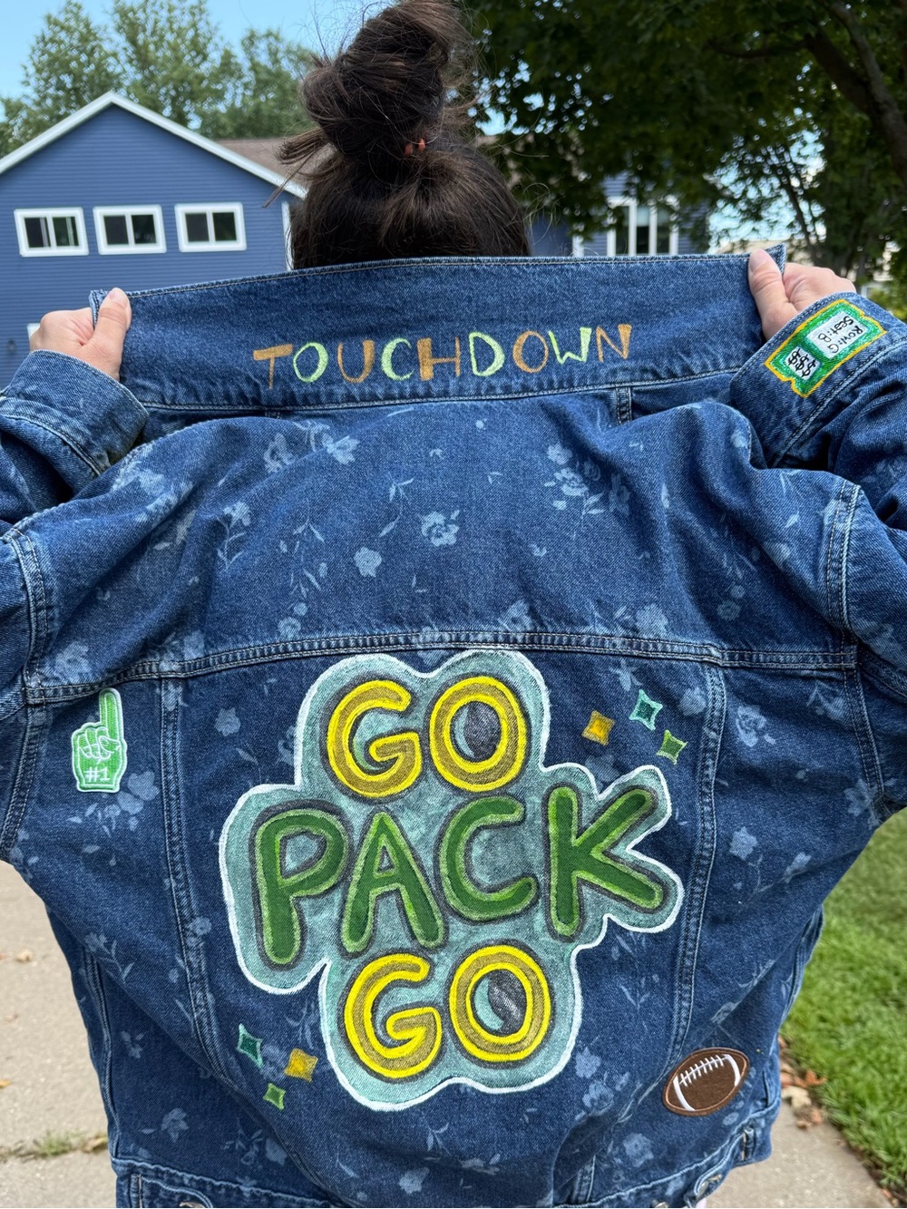 Hand-Painted *NEW* Packer jacket - women’s oversized small